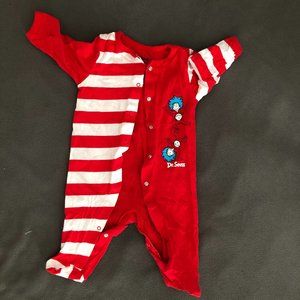 Dr. Seuss Thing 1 Thing 2 Footie Pajama